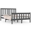 vidaXL Bedframe massief grenenhout grijs 135x190 cm