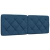 vidaXL Bedframe met LED zonder matras 140x200 cm stof blauw