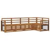 vidaXL Sofa-Sets 5 pcs Naturel Massief Acaciahout
