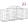 vidaXL Schanskorven 14 st gewelfd 200x50x80/100 cm ijzer