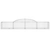 vidaXL Schanskorven 2 st gewelfd 300x50x40/60 cm gegalvaniseerd ijzer