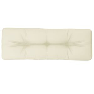 vidaXL Palletkussen 120x40x12 cm stof cr&egrave;mekleurig