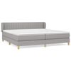 vidaXL Boxspring met matras stof lichtgrijs 200x200 cm
