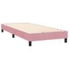 vidaXL Boxspring met matras en LED fluweel roze 90x220 cm