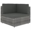 vidaXL 7-delige Loungeset met kussens poly rattan grijs