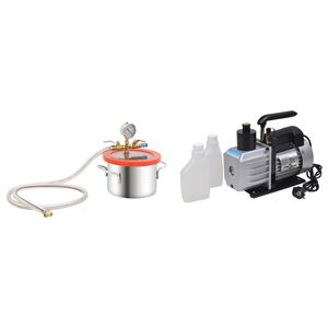vidaXL Vacu&uuml;mkamer met 2-traps pomp 3,7 L