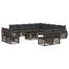 vidaXL Tuinbankenset 14 st Grijs en Donkergrijs poly rattan