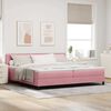 vidaXL Boxspringbed met matras Roze 200 x 200 cm Fluweel
