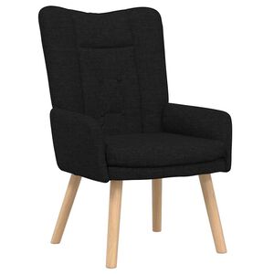 vidaXL Fauteuil Zwart 63 x 67 x 94 cm Stof en multiplex