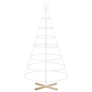 vidaXL Metalen kerstboom met standaard KUOPIO 180 cm Staal Wit