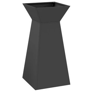 vidaXL Pilaar Plantenbak Zwart 35 x 35 x 73 cm Koudgewalst staal