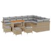 vidaXL Tuinbankenset 13 st Beige poly rattan