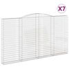 vidaXL Schanskorven 7 st gewelfd 400x30x220/240 cm ijzer