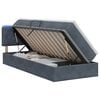 vidaXL LED Opslagbed met Matras Donkergrijs 90 x 200 cm Fluweel