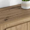 vidaXL Hoge kast met lade 3 pcs Artisan Eiken Bewerkt hout
