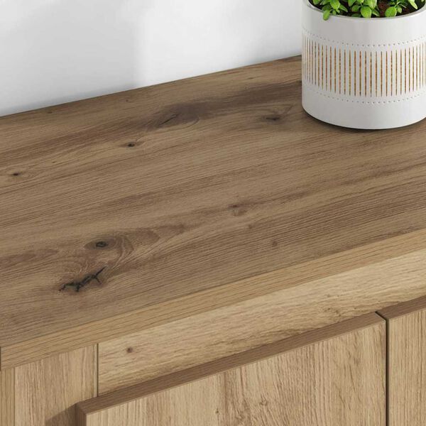 vidaXL Hoge kast met lade 3 pcs Artisan Eiken Bewerkt hout