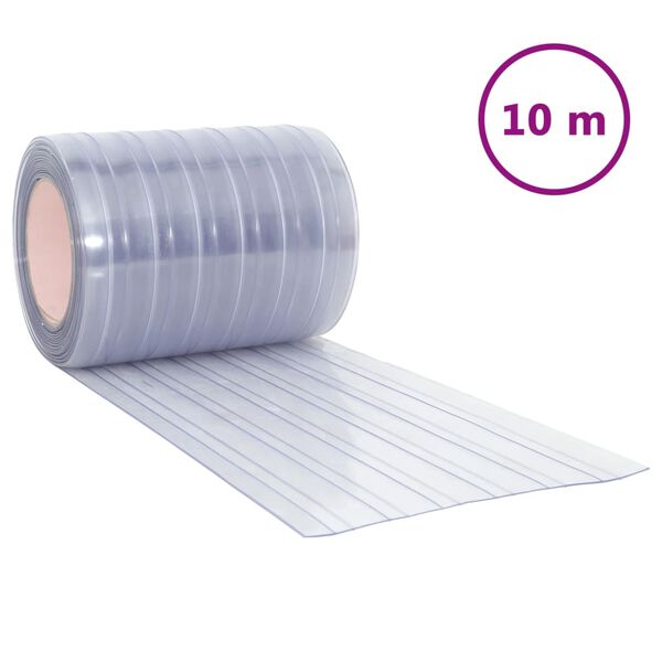 vidaXL Deurgordijn 300x2,6 mm 10 m PVC transparant