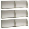 vidaXL Keerwand 6 st 80 x 12 x 30 cm Roestvrij staal zilver