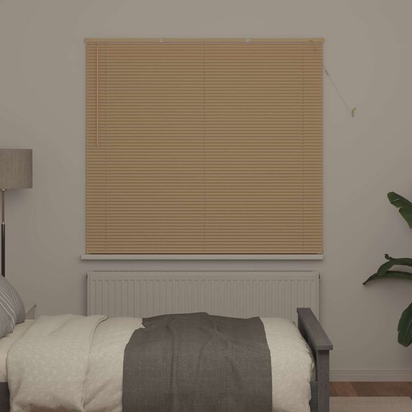 vidaXL Venetiaanse Blind Lichtbruin met Patroon 150 x 140 cm PVC