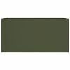 vidaXL Plantenbak 62x30x29 cm staal olijfgroen