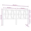 vidaXL Hoofdbord 186x4x100 cm massief grenenhout wit