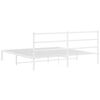vidaXL Bedframe met hoofdbord metaal wit 180x200 cm