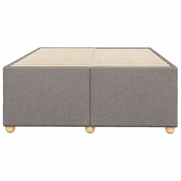 vidaXL Bedframe zonder matras 120x190 cm stof taupe