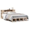 vidaXL Bed met boekenkast zonder matras massief hout 160x200 cm