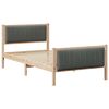 vidaXL Bedframe Bruin en donkergrijs 100 x 200 cm Massief grenenhout