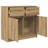 vidaXL Dressoir lade 80x34x76 cm spaanplaat artisanaal eikenkleurig