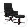 vidaXL Massagestoel verstelbaar met voetenbankje kunstleer zwart