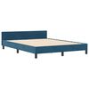 vidaXL Boxspringbed met hoofdeinde Donkerblauw 160 x 200 cm Fluweel