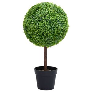 vidaXL Kunstplant met pot buxus bolvorming 50 cm groen