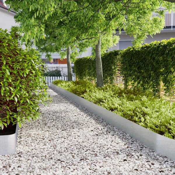 vidaXL Gazonranden 10 st 20x103 cm gegalvaniseerd staal