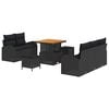 vidaXL Tuinbankenset 8 st Zwart poly rattan