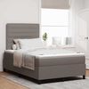 vidaXL Boxspringbed met matras met hoofdeinde Taupe 120 x 190 cm Stof