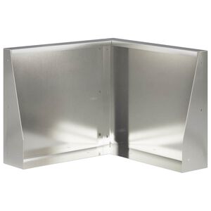 vidaXL Keerwand 50 x 50 x 30 cm Roestvrij staal zilver