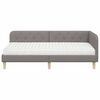 vidaXL Hoekbedframe met matras met hoofdeinde Taupe 90 x 200 cm Stof