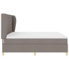 vidaXL Boxspringbed met Matras Donkergrijs 90x190 cm Taupe Stof