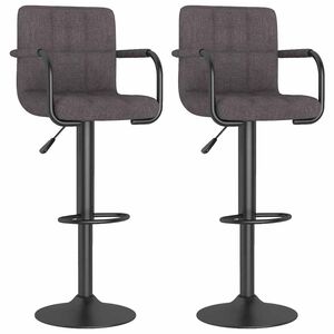 vidaXL Barkrukken 2 st stof taupe