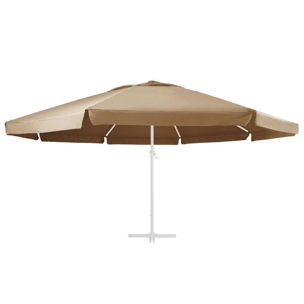 vidaXL Vervangingsdoek voor parasol 610 cm taupe