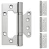 vidaXL Scharnier 4 st 100 x 75 x 13 mm zilver Staal