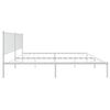 vidaXL Bedframe met hoofdbord metaal wit 193x203 cm