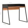 vidaXL Bureau 90x60x88 cm zwart en bruin