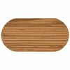 vidaXL Tafelblad 100 x 50 x 3,5 cm Ovaal Massief Teakhout Naturel