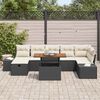 vidaXL Tuin Sofa Set 8 pcs Zwart poly rattan
