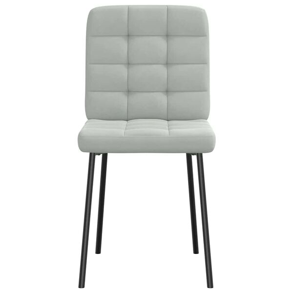 vidaXL Eetkamerstoelen 4 st fluweel lichtgrijs