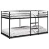 vidaXL Stapelbed zonder matras 100x200 cm staal zwart