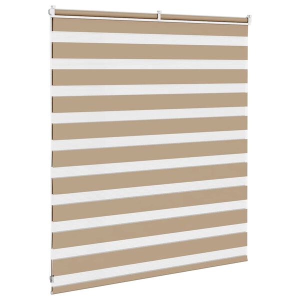 vidaXL Zebra Blind 120x100 cm stofbreedte 115,9 cm polyester zandbruin