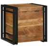 vidaXL Opbergbox Bruin en zwart 40 x 40 x 40 cm Massief Acaciahout